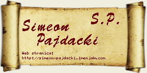 Simeon Pajdački vizit kartica